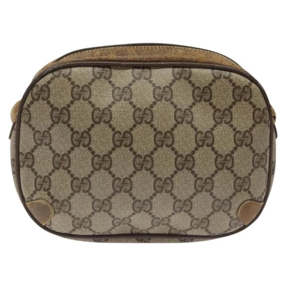 GUCCI GG Supreme Web Sherry Line Shoulder Bag PVC Beige 89 02 066 Auth EC117 - Picture 4 of 15